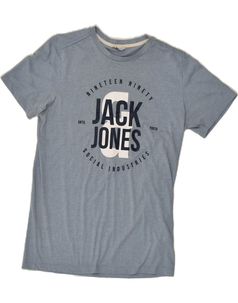 JACK & JONES Mens Graphic T-Shirt Top Large Blue Cotton | Vintage Jack & Jones | Thrift | Second-Hand Jack & Jones | Used Clothing | Messina Hembry 