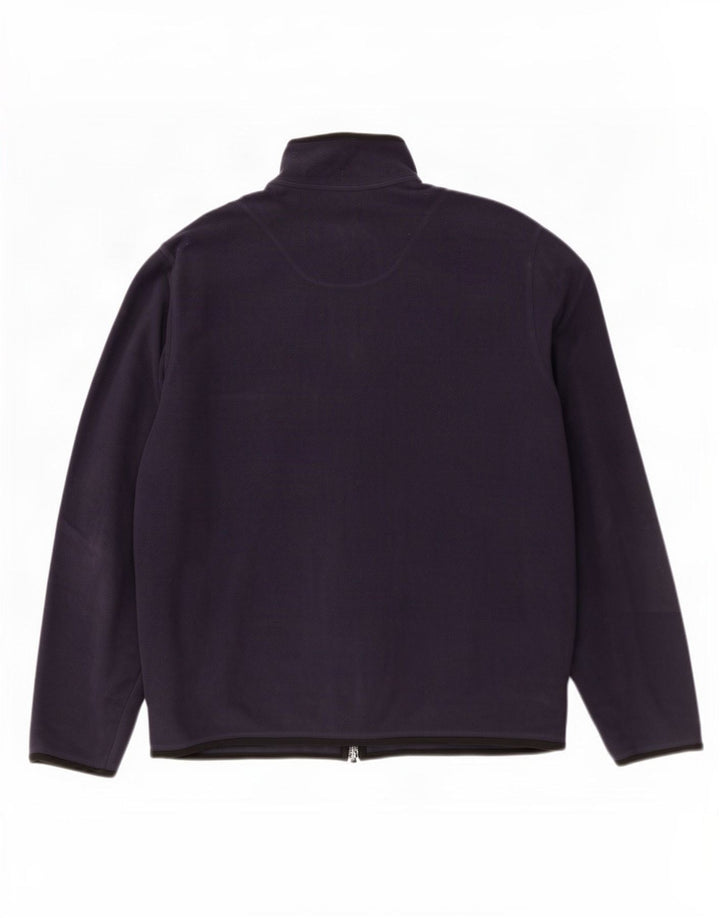 Marks & Spencer Mens Fleece Jacket UK 40 Large Navy Blue Polyester