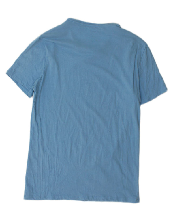 Guess Mens Graphic T-Shirt Top Medium Blue