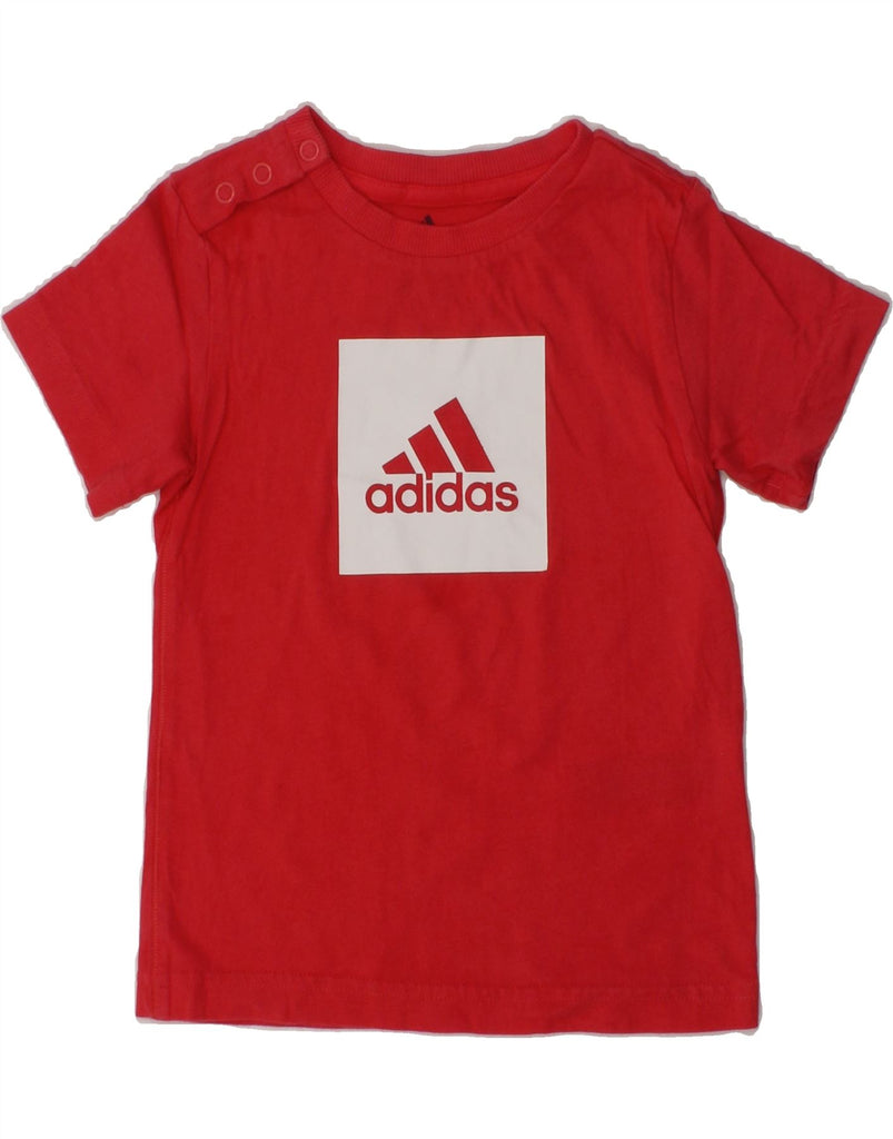 ADIDAS Baby Girls Graphic T-Shirt Top 12-18 Months Red Cotton | Vintage Adidas | Thrift | Second-Hand Adidas | Used Clothing | Messina Hembry 