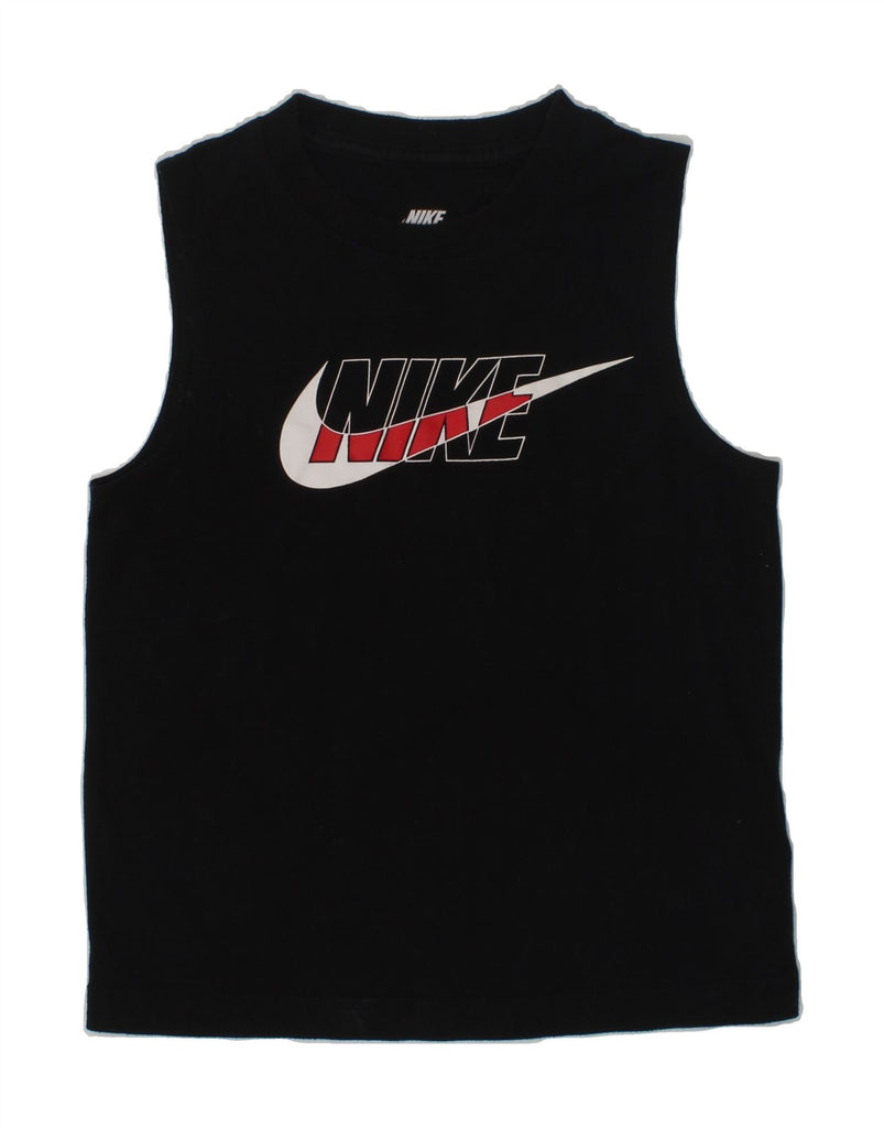 NIKE Boys Graphic Vest Top 6-7 Years Large Black Cotton | Vintage Nike | Thrift | Second-Hand Nike | Used Clothing | Messina Hembry 
