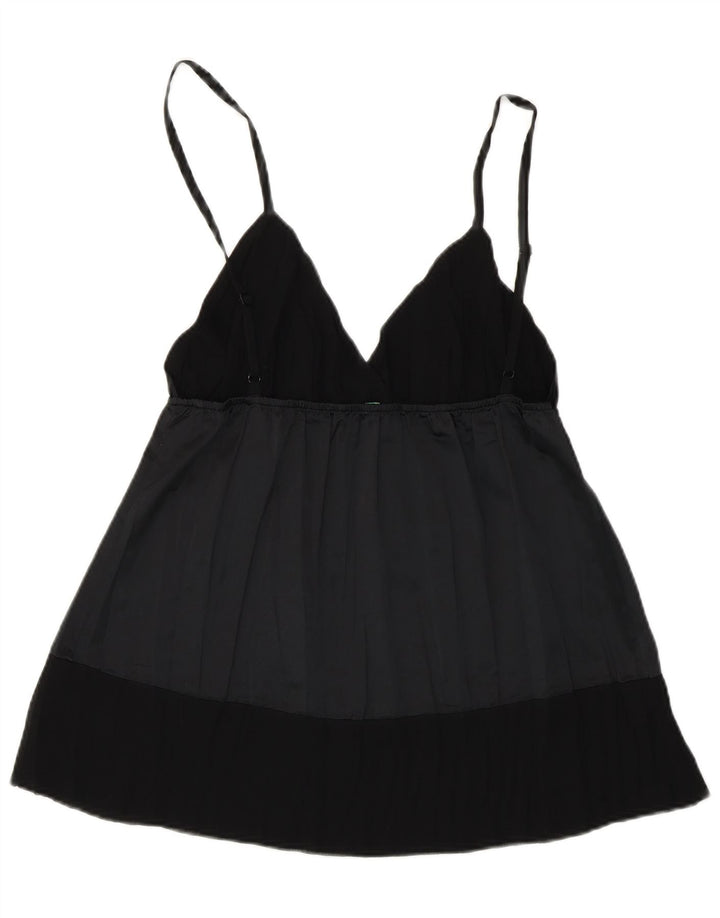 Benetton Womens Cami Top UK 12 Medium Black