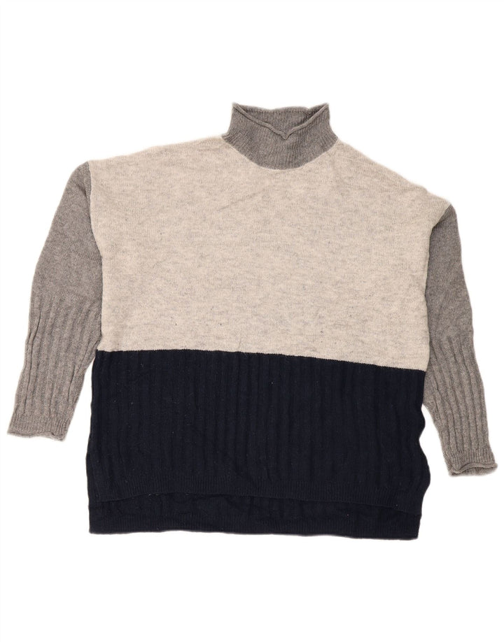 Marks & Spencer Womens Turtle Neck Jumper Sweater UK 14 Medium Navy Blue
