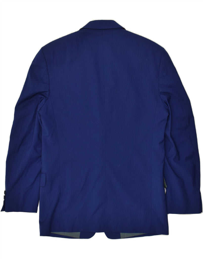 KENZO Mens 2 Button Blazer Jacket IT 48 Medium Blue Wool | Vintage Kenzo | Thrift | Second-Hand Kenzo | Used Clothing | Messina Hembry 