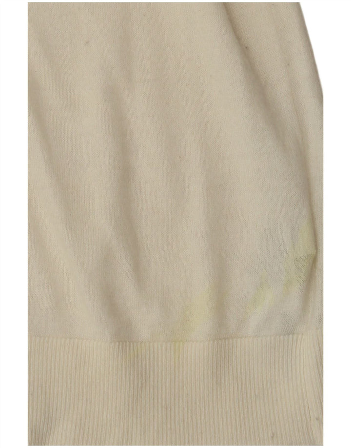 MASSIMO DUTTI Womens Roll Neck Jumper Sweater UK 12 Medium White