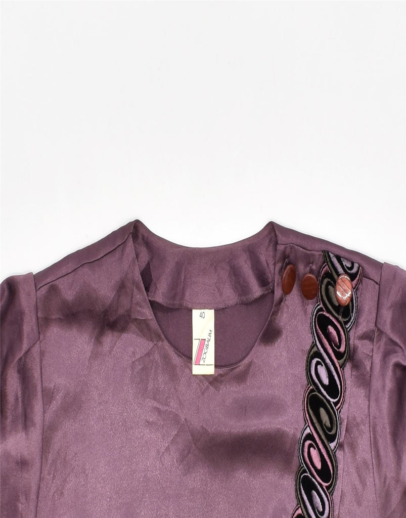 ZOGBAUM Womens Blouse Top EU 40 Medium Purple | Vintage | Thrift | Second-Hand | Used Clothing | Messina Hembry 