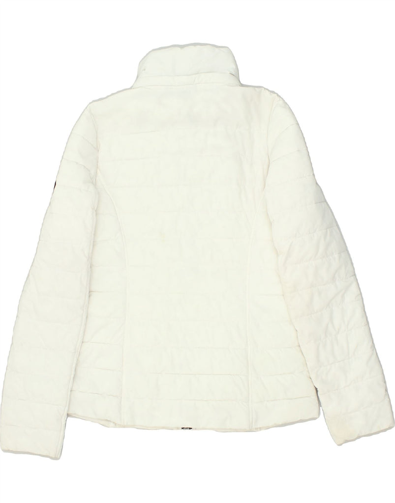 NAUTICA Womens Padded Jacket UK 14 Medium White Polyester | Vintage Nautica | Thrift | Second-Hand Nautica | Used Clothing | Messina Hembry 