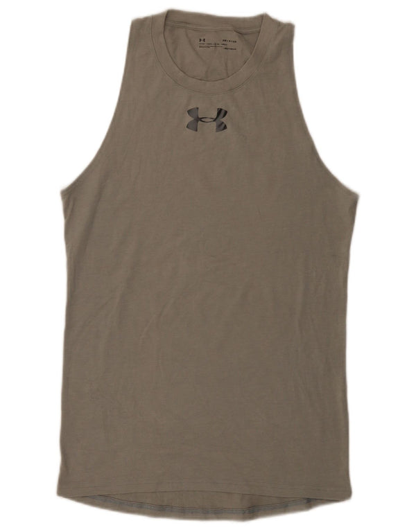 Under Armour Mens Heat Gear Graphic Vest Top Small Grey