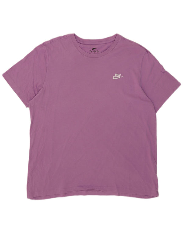 Nike Mens T-Shirt Top XL Purple Cotton