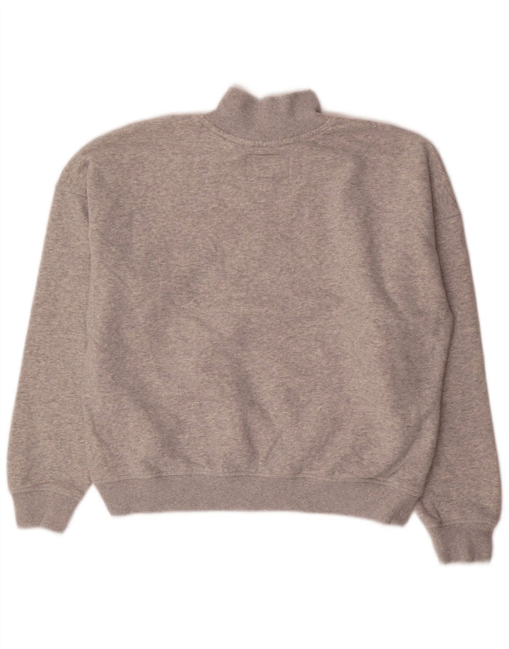 Jack Wills Womens Oversized Graphic Sweatshirt Jumper UK 10 Small Grey