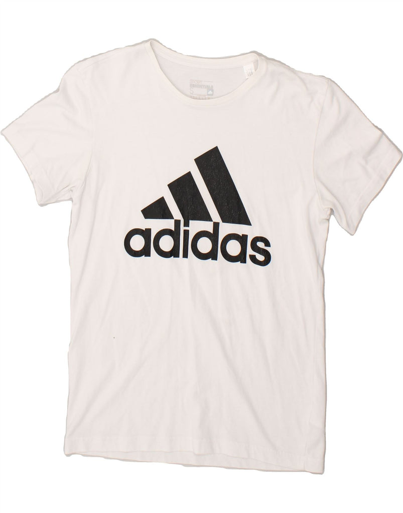 ADIDAS Mens Climalite Graphic T-Shirt Top Small White Cotton | Vintage Adidas | Thrift | Second-Hand Adidas | Used Clothing | Messina Hembry 