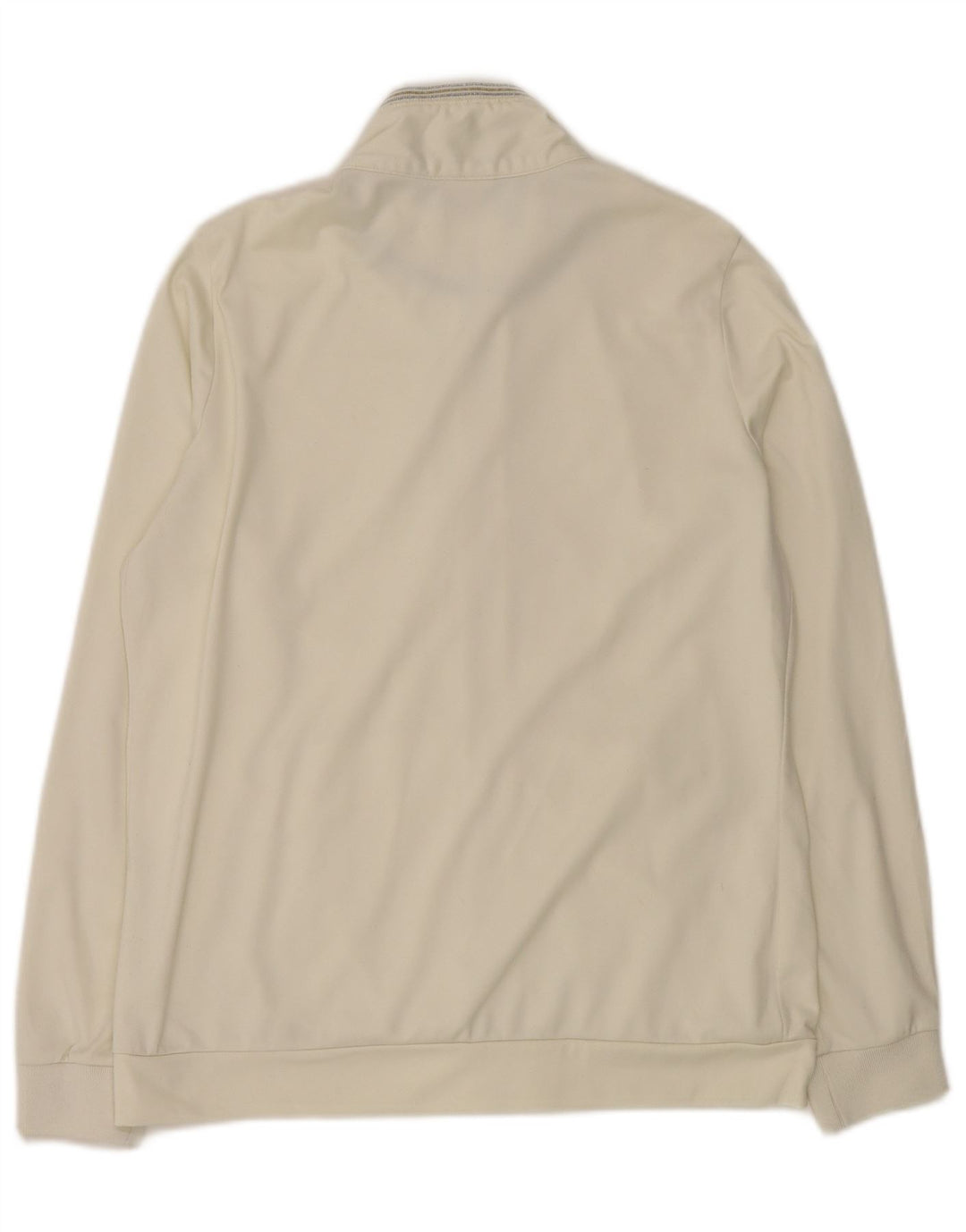 Champion Womens Easy Fit Tracksuit Top Jacket UK 14 Medium Off White