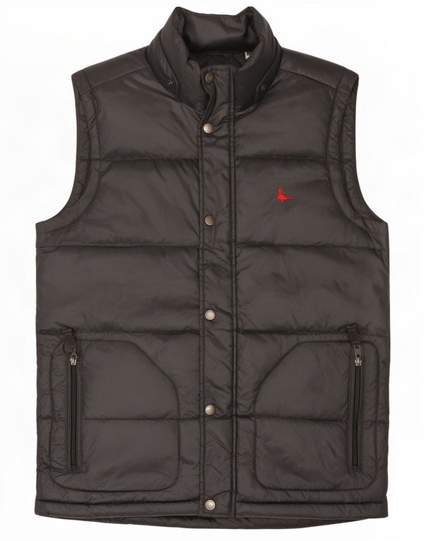 Jack Wills Mens Padded Gilet UK 36 Small Black Polyamide