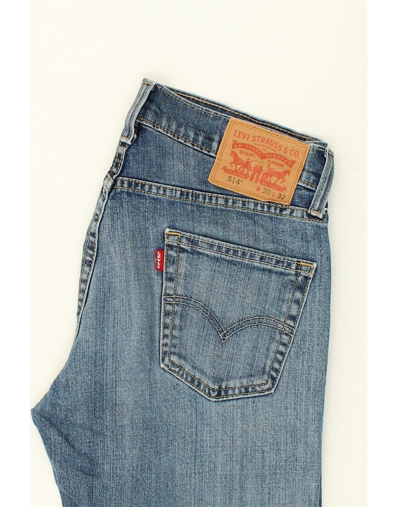 LEVI'S Mens 514 Straight Jeans W30 L32  Blue Cotton | Vintage Levi's | Thrift | Second-Hand Levi's | Used Clothing | Messina Hembry 