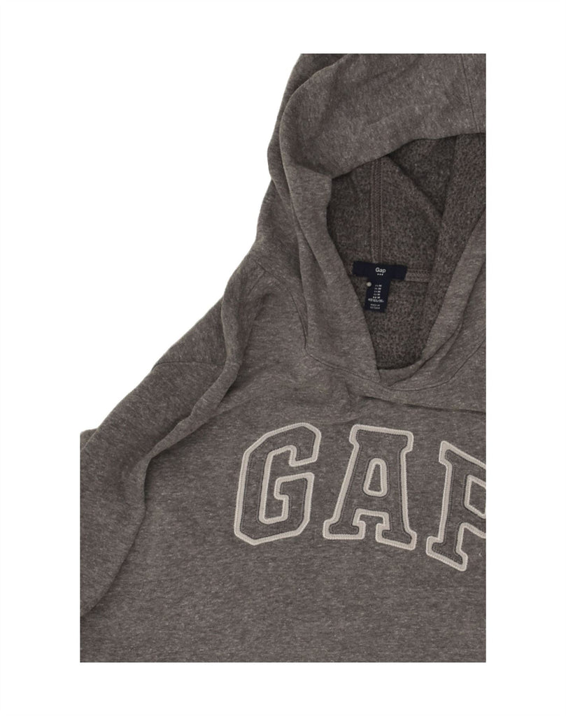 GAP Womens Graphic Hoodie Jumper UK 14 Medium Grey Cotton Vintage Gap and Second-Hand Gap from Messina Hembry 