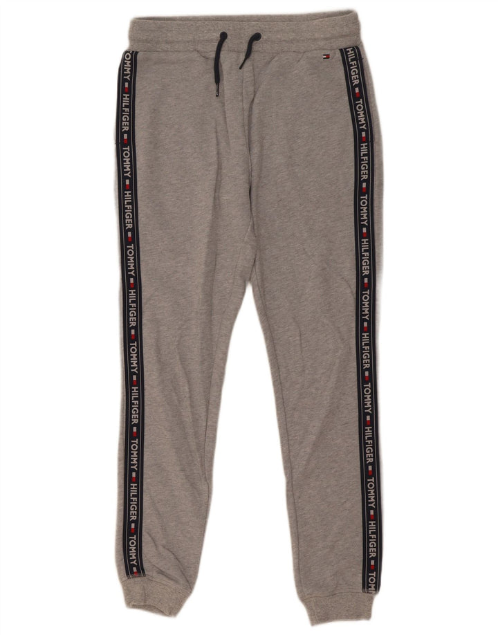Tommy Hilfiger Mens Tracksuit Trousers Joggers Small Grey Colourblock