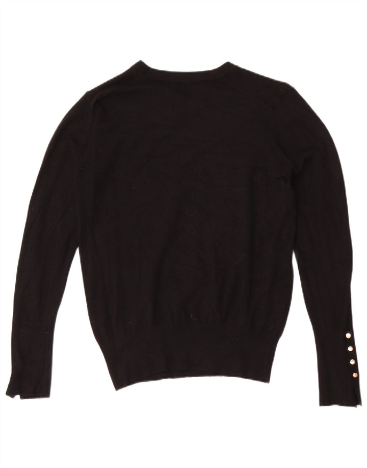 Zara Womens Boat Neck Jumper Sweater UK 12 Medium Black