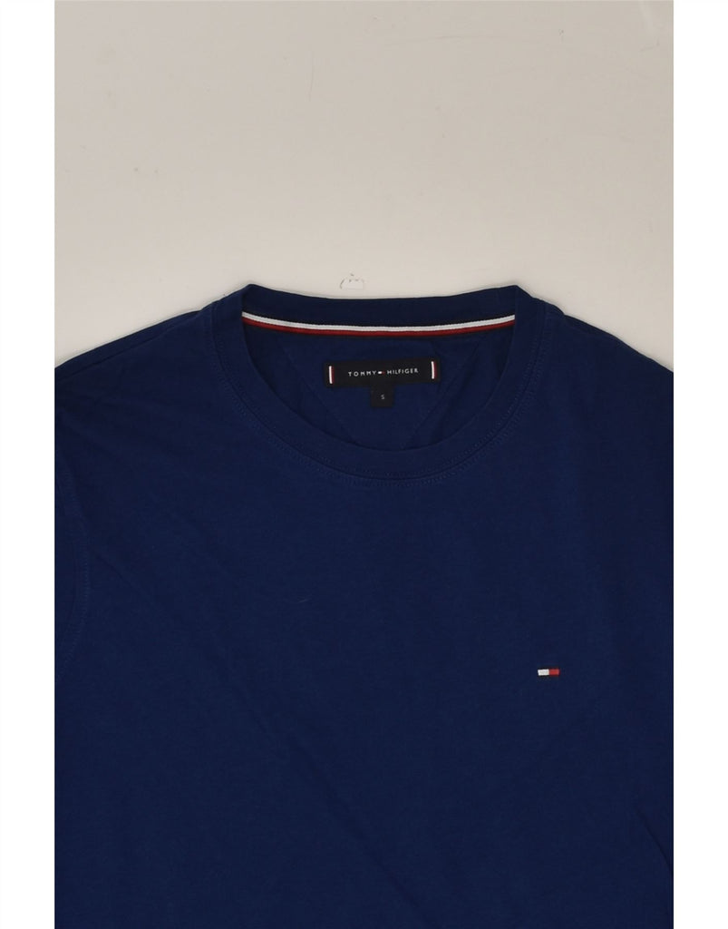 TOMMY HILFIGER Mens Top Long Sleeve Small Navy Blue Cotton | Vintage Tommy Hilfiger | Thrift | Second-Hand Tommy Hilfiger | Used Clothing | Messina Hembry 