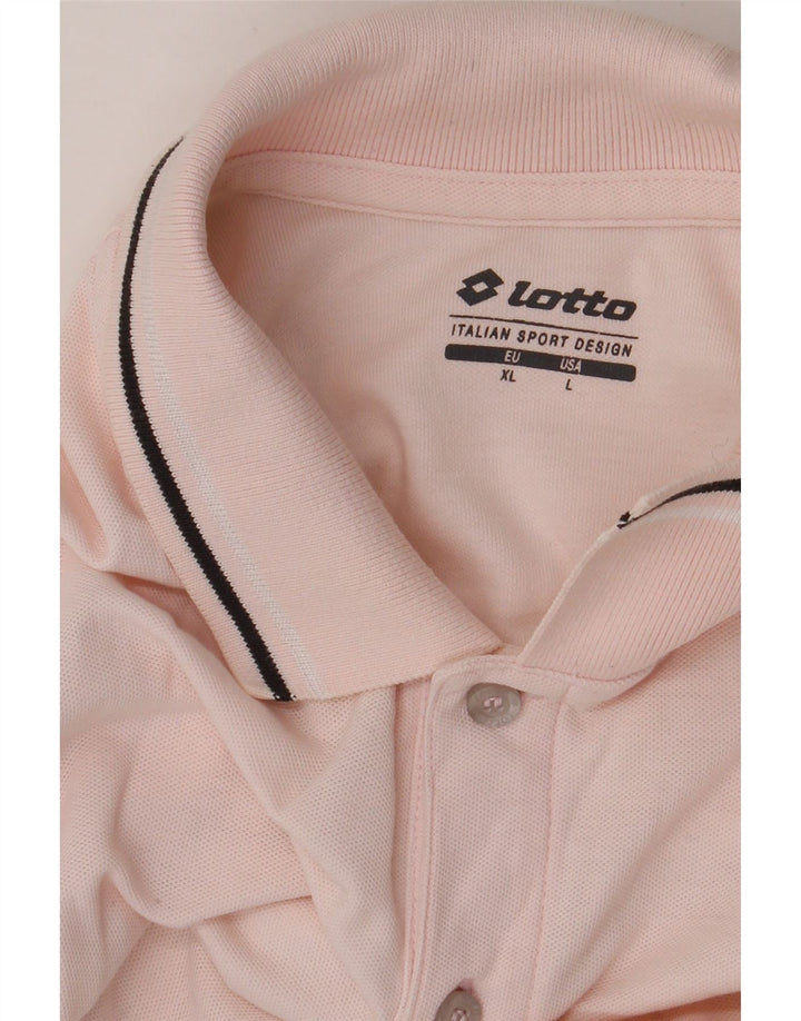 LOTTO Mens Polo Shirt Large Pink