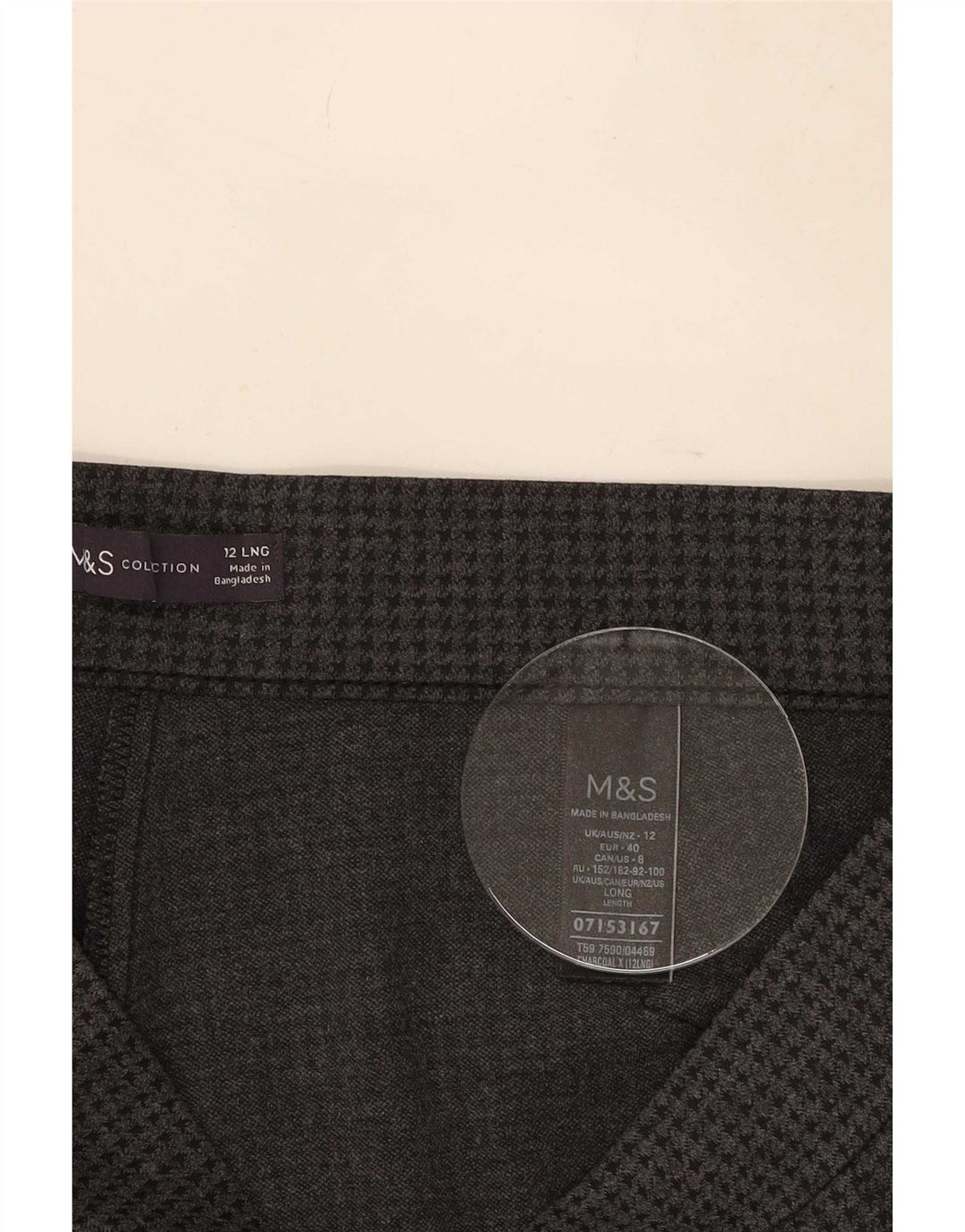 Marks & Spencer Womens Casual Trousers UK 12 Medium W30 L31 Grey