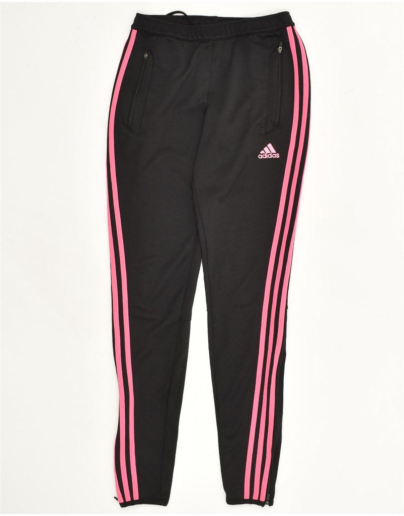 ADIDAS Womens Climacool Tracksuit Trousers UK 4-6 XS Black Polyester | Vintage Adidas | Thrift | Second-Hand Adidas | Used Clothing | Messina Hembry 