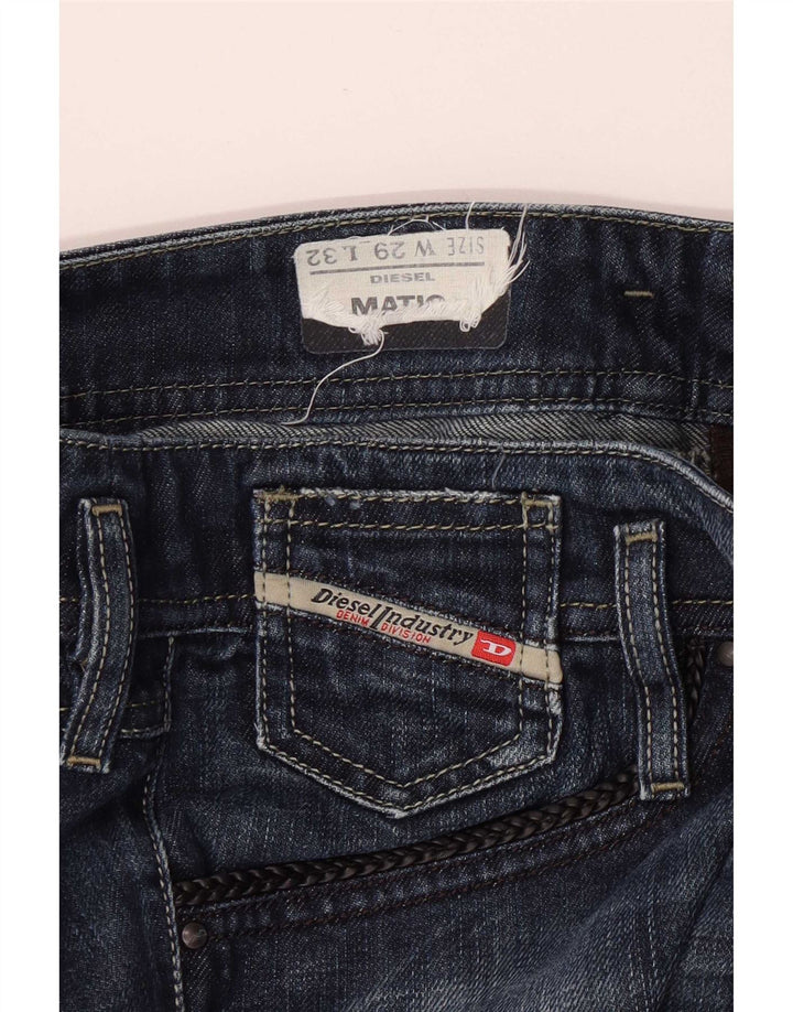Diesel Womens Matic Slim Jeans W29 L32 Navy Blue Cotton