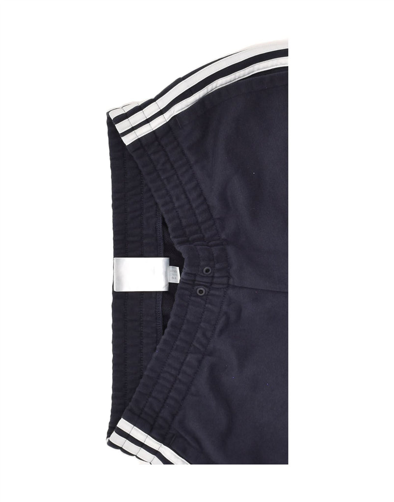 ADIDAS Womens Tracksuit Trousers Joggers UK 16/18 Large Navy Blue Cotton | Vintage Adidas | Thrift | Second-Hand Adidas | Used Clothing | Messina Hembry 