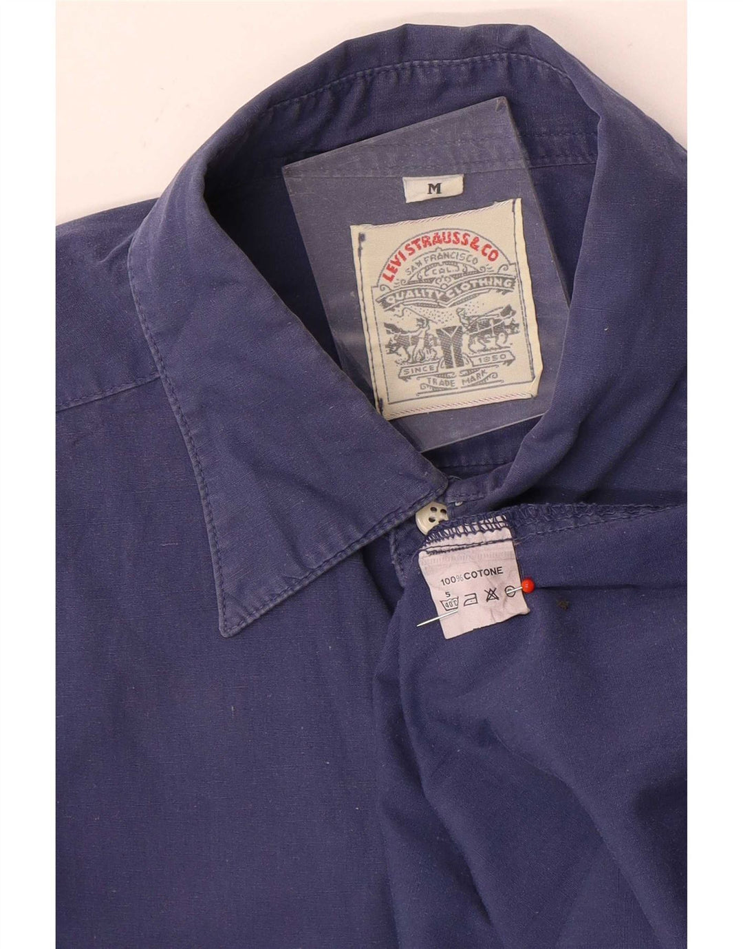 Levi's Mens Shirt Medium Blue Cotton