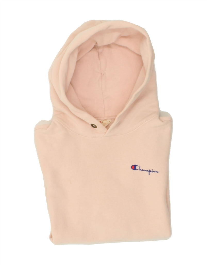 CHAMPION Womens Hoodie Jumper UK 16 Large Pink Cotton | Vintage Champion | Thrift | Second-Hand Champion | Used Clothing | Messina Hembry 