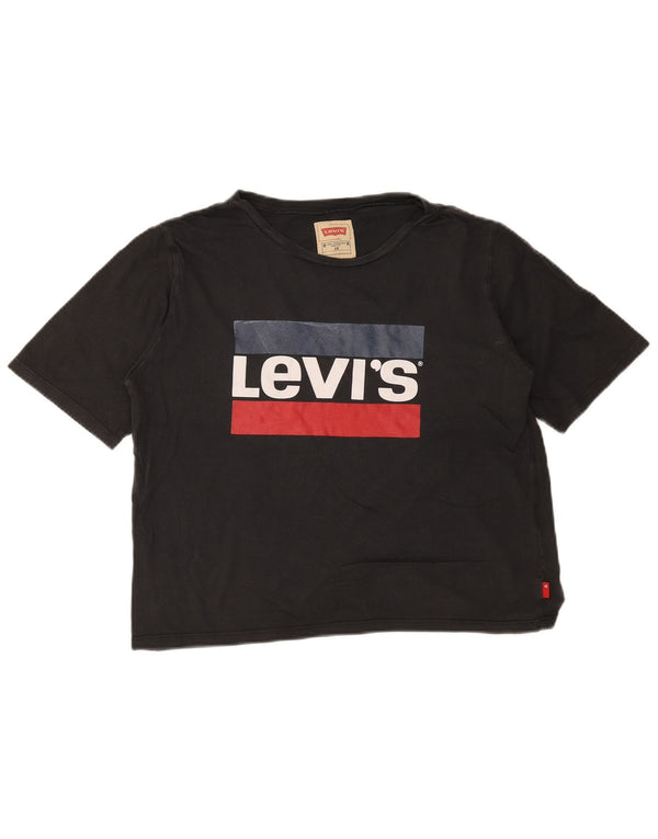 Levi's Girls Crop Graphic T-Shirt Top 15-16 Years Black