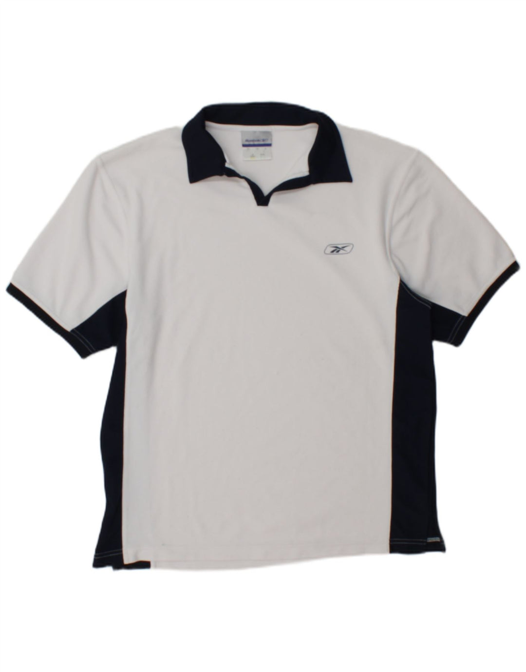 Reebok Mens Polo Shirt XS White Colourblock