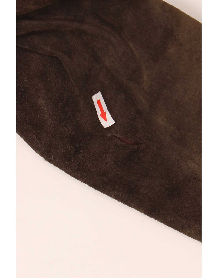 ELENA MIRO Womens Oversized Suede Jacket UK 14 Large Brown Leather