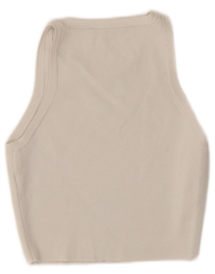 Zara Womens Crop Vest Top UK 4 XS White