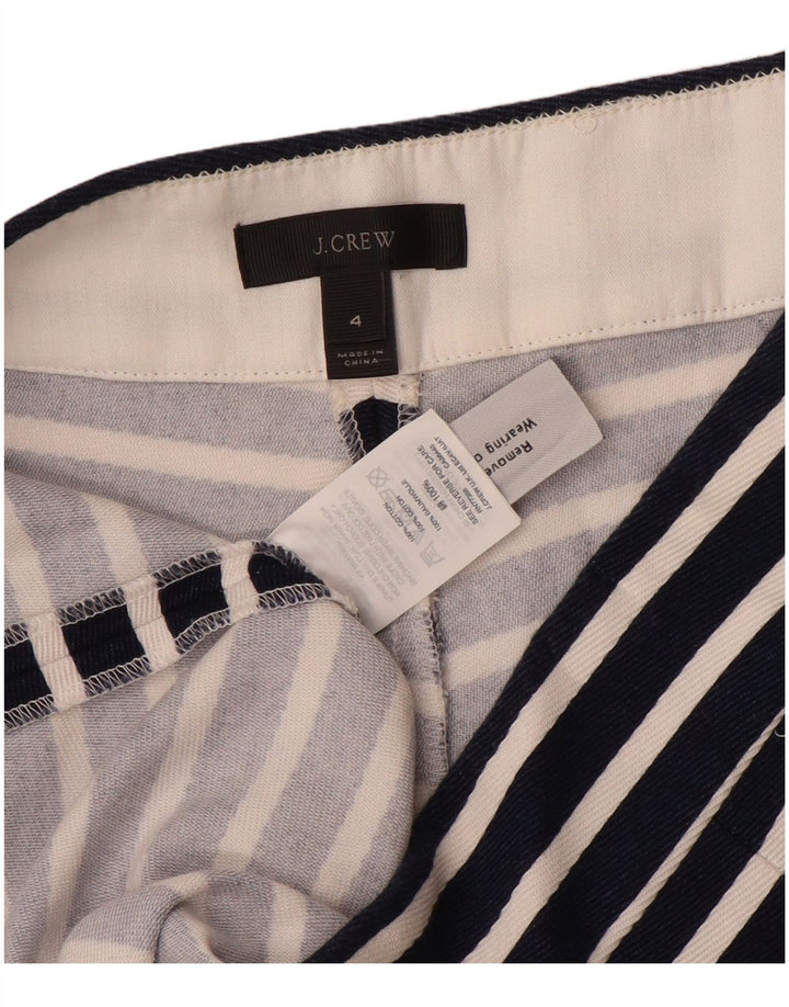 J. Crew Womens Hot Pants US 4 Small W28 Black Striped Cotton