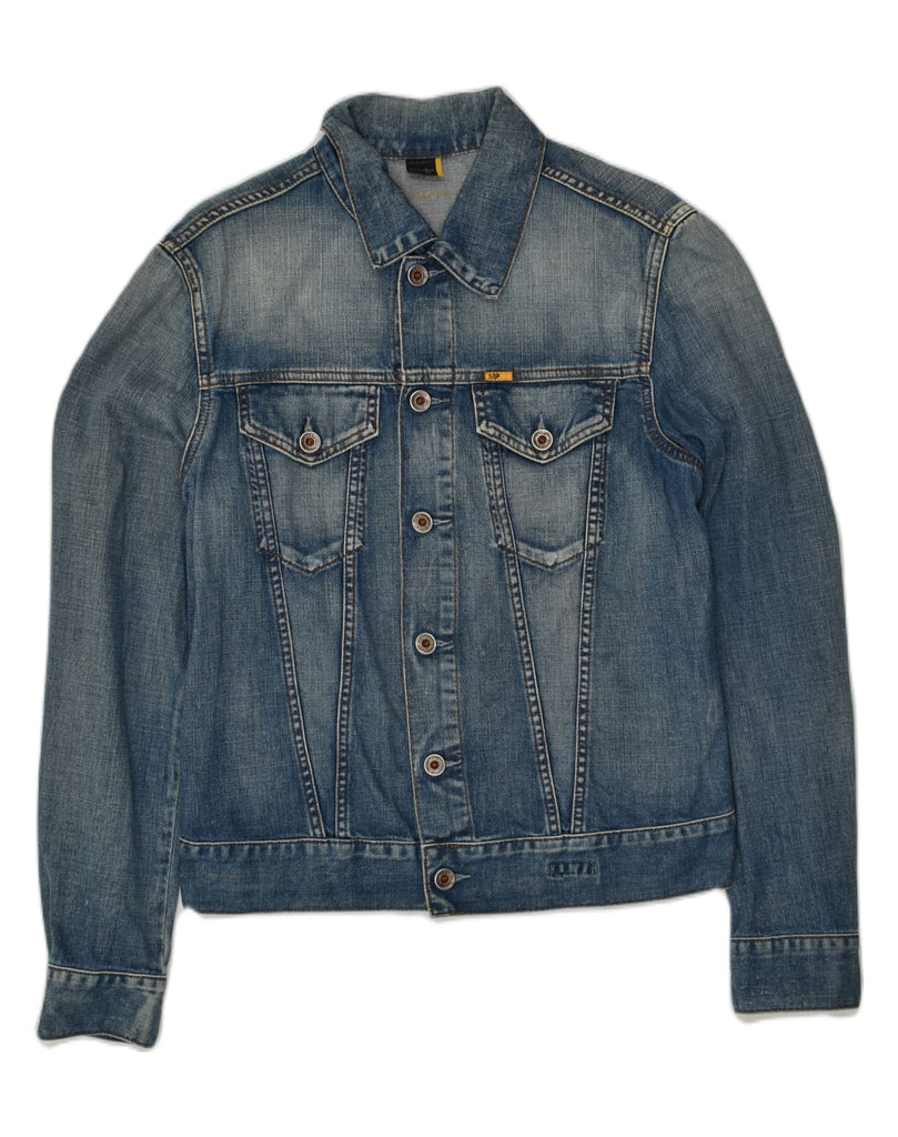 MELTIN' POT Mens Denim Jacket UK 38 Medium Blue Cotton | Vintage Meltin' Pot | Thrift | Second-Hand Meltin' Pot | Used Clothing | Messina Hembry 