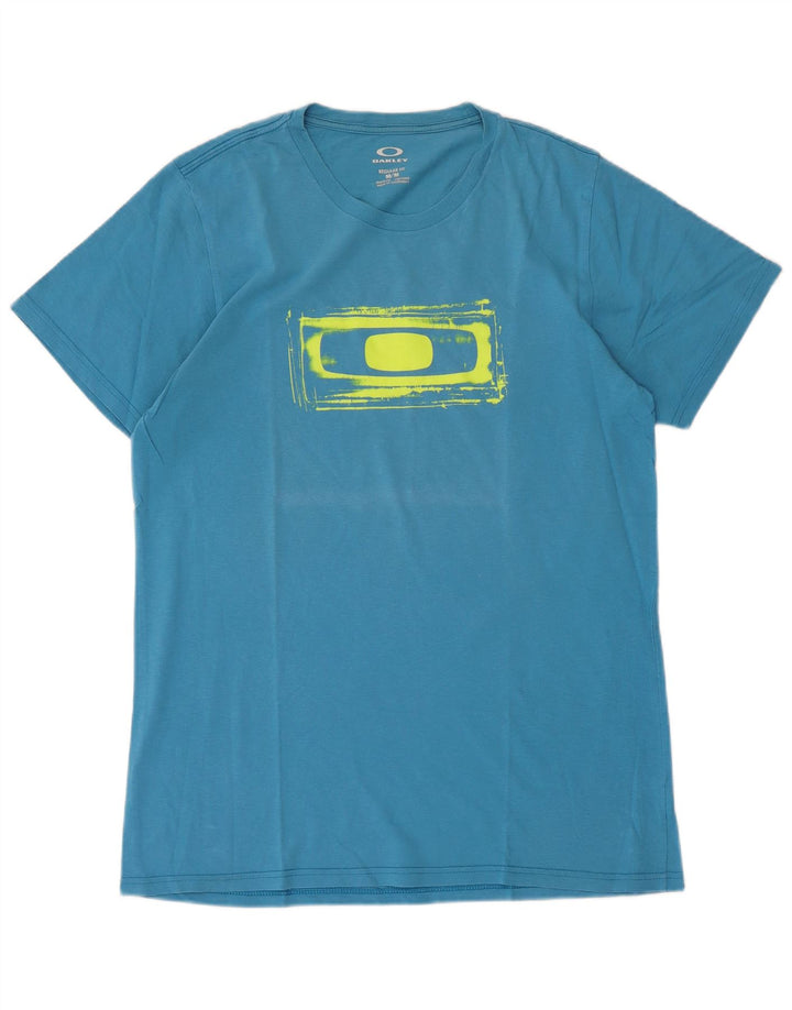 OAKLEY Mens Regular Fit Graphic T-Shirt Top Medium Blue