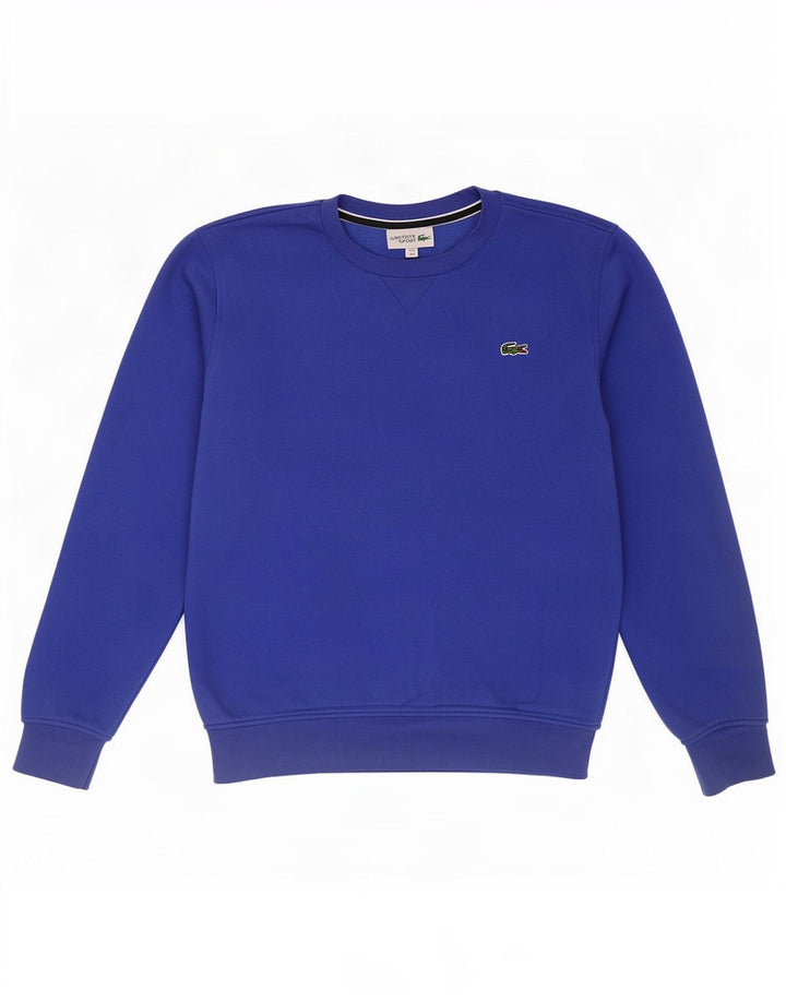Lacoste Mens Sweatshirt Jumper Size 3 Small Blue Cotton