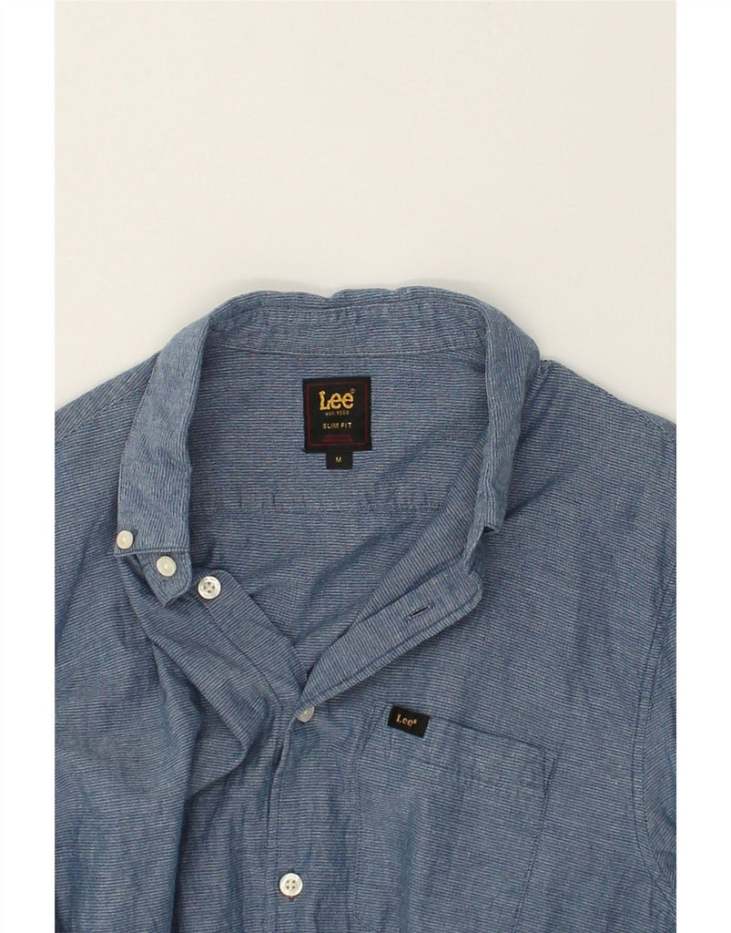 LEE Mens Slim Fit Shirt Medium Blue Cotton Vintage Lee and Second-Hand Lee from Messina Hembry 