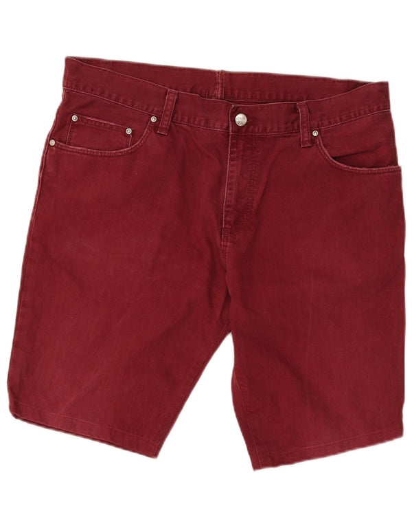 Carhartt Mens Denim Shorts W36 Large Burgundy Cotton