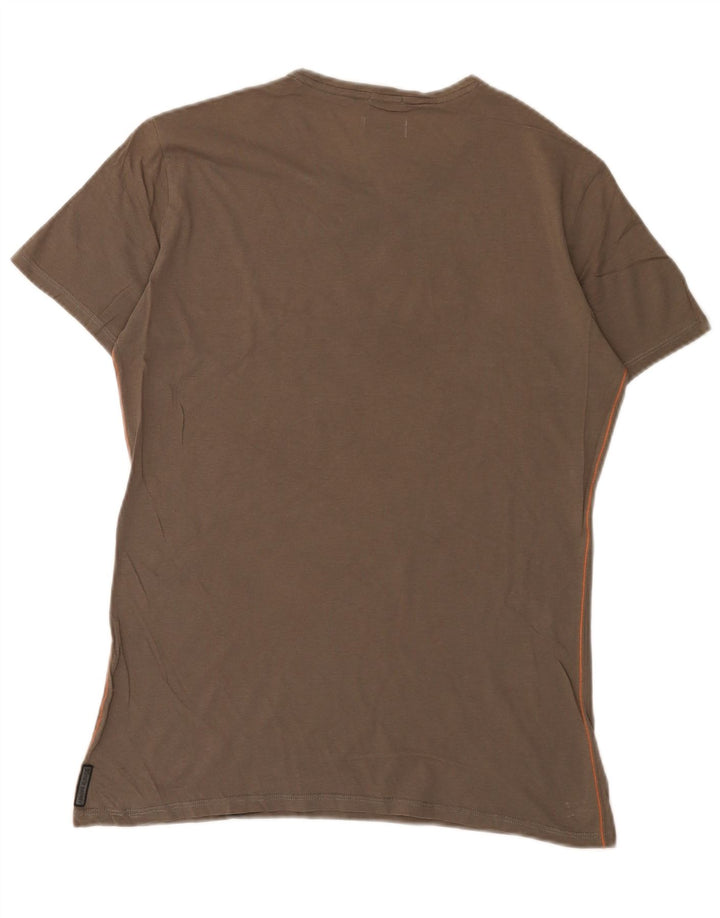 Armani Jeans Mens Extra Slim Graphic T-Shirt Top 2XL Grey