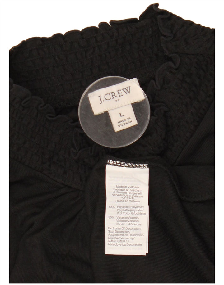 J. CREW Womens Long Sleeve Blouse Top UK 16 Large Black Polyester