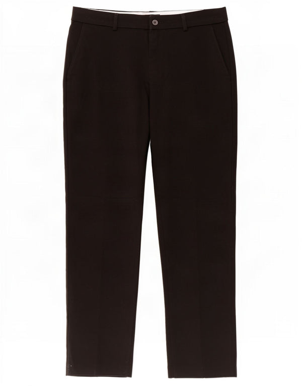 Marks & Spencer Womens Straight Casual Trousers UK 16 Large W36 L30 Black