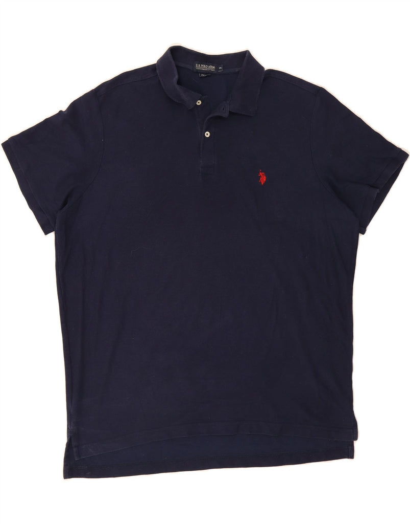 U.S. POLO ASSN. Mens Polo Shirt 2XL Navy Blue Cotton Vintage U.S. Polo Assn. and Second-Hand U.S. Polo Assn. from Messina Hembry 