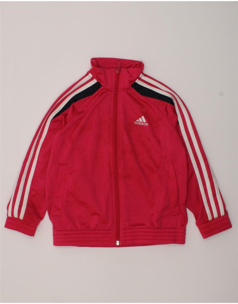 ADIDAS Girls Tracksuit Top Jacket 5-6 Years Pink Polyester | Vintage Adidas | Thrift | Second-Hand Adidas | Used Clothing | Messina Hembry 