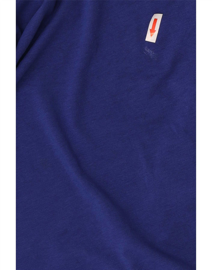 Adidas Mens Polo Shirt Small Blue Polyester