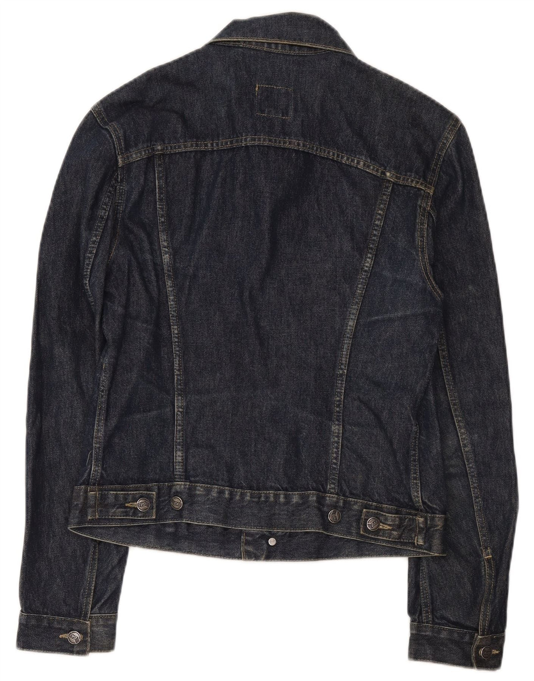 Gas Womens Denim Jacket UK 16 Large Navy Blue Cotton