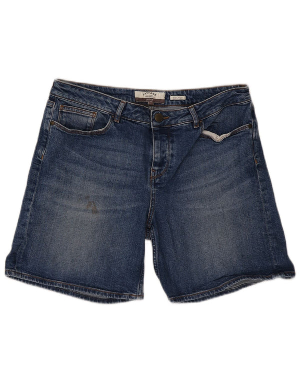 Fat Face Womens Denim Shorts UK 14 Large W32  Blue Cotton