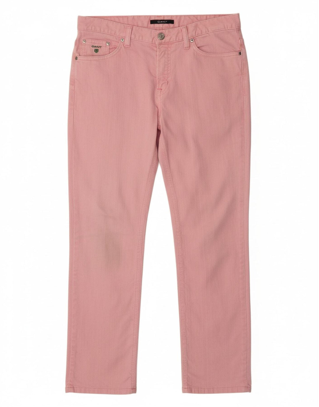 GANT Womens Dawn Regular Fit Straight Casual Trousers W29 L32 Pink Cotton