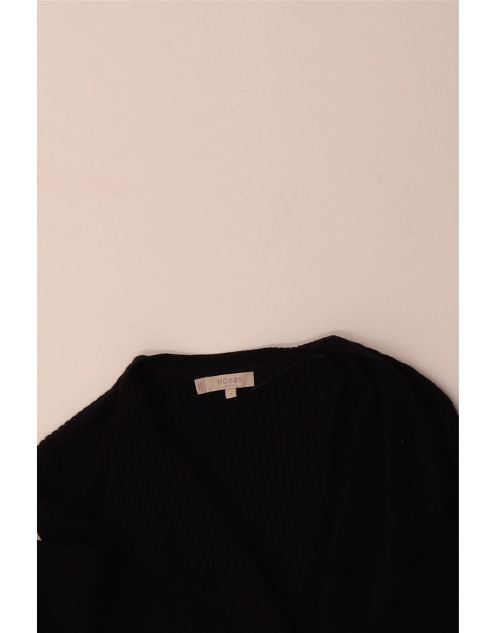 HOBBS Womens Longline Cardigan Sweater UK 10 Small Black Wool