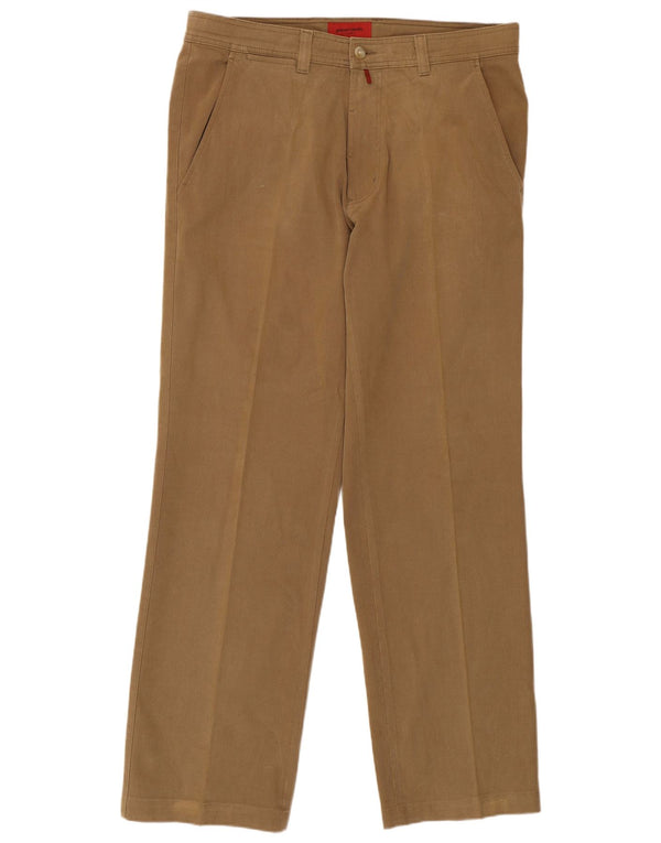 Pierre Cardin Mens Straight Chino Trousers W38 L34 Beige Cotton